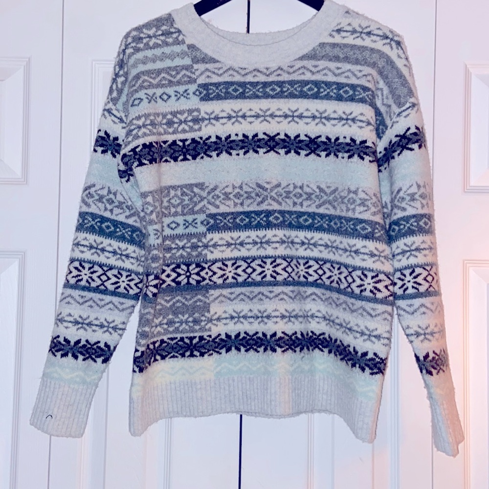 Loft Mint Fair Isle Sweater